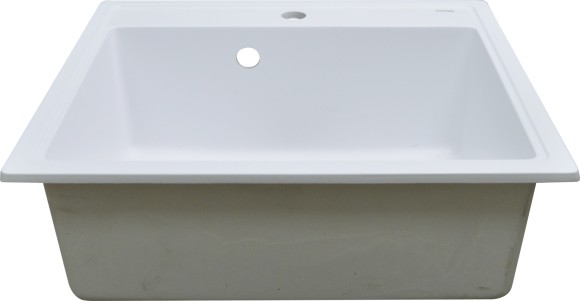 Azario Кухонная мойка Litos 570x505x200 искусственный мрамор, белая Litos арт. CS00078321 Azario Кухонная мойка Litos 570x505x200 искусственный мрамор, белая Litos арт. CS00078321