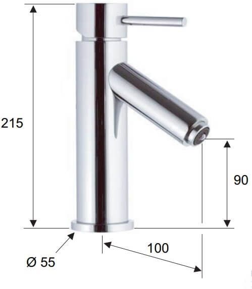 Remer Смеситель для раковины Minimal Color NR11 хром Remer Смеситель для раковины Minimal Color NR11 хром