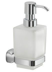 Gedy Настенный стеклянный дозатор с пластиковой помпой Stelvio, хром арт. ST80(13)