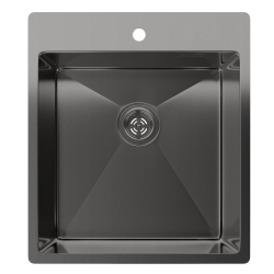 Мойка для кухни 440x500x200 Rinox Rivelato, черная арт. 4450 PVD black Мойка для кухни 440x500x200 Rinox Rivelato, черная арт. 4450 PVD black