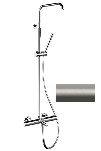 Remer Душевая стойка в комплекте с термостатом для душа Elegance EQ34A7MMSSOFNPO, цвет: никель
