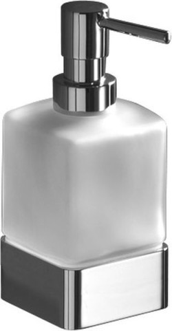 Gedy Настольный стеклянный дозатор с металлической помпой на металлическом основании Lounge, хром арт. 5455(13)