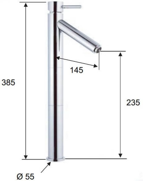 Remer Смеситель для раковины Minimal Color NR11LXL хром