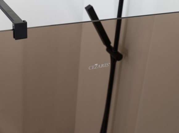 Cezares Душевая перегородка LIBERTA Черный матовый - LIBERTA-L-2-110-120-BR-NERO