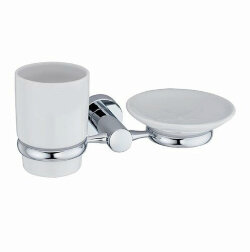 WasserKRAFT Держатель стакана и мыльницы donau k-9426c цвет: хром