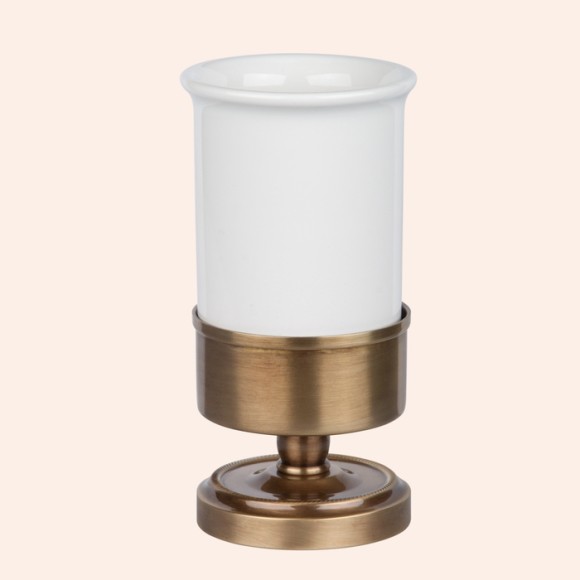 Tiffany World Настольный cтакан, керамический (белый), Bristol, бронза TWBR190br