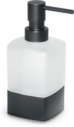 Gedy Настольный стеклянный дозатор с металлической помпой на металлическом основании Lounge, черный арт. 5455(14)