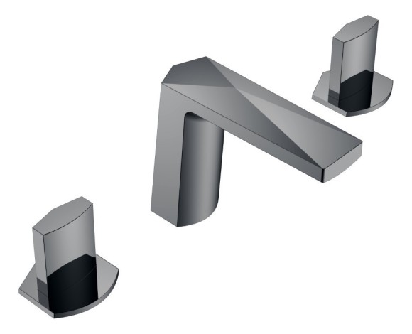 Boheme смеситель врезной на 3отв. shine gun metall, ручка ice, Venturo арт. 150-SGM-ICE