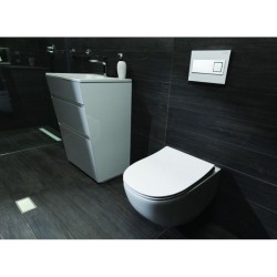 Безободковый подвесной унитаз Fluenta Rimless в комплекте с ультратонкой крышкой Fluenta Rimless Soft-Close, BETTOSERB арт. 40006661