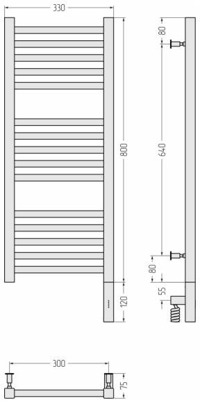 Электрический полотенцесушитель Модус 3.0 800x300 МЭМ правый (матовый белый) Сунержа арт. 30-5701-8030 Электрический полотенцесушитель Модус 3.0 800x300 МЭМ правый (матовый белый) Сунержа арт. 30-5701-8030