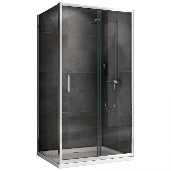 Abber Душевой уголок 1000x700мм Schwarzer Diamant, хром арт. AG301005-S705