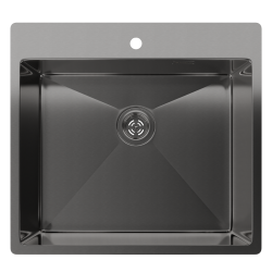 Мойка для кухни 540x500x200 Rinox Rivelato, черная арт. 5450 PVD black Мойка для кухни 540x500x200 Rinox Rivelato, черная арт. 5450 PVD black