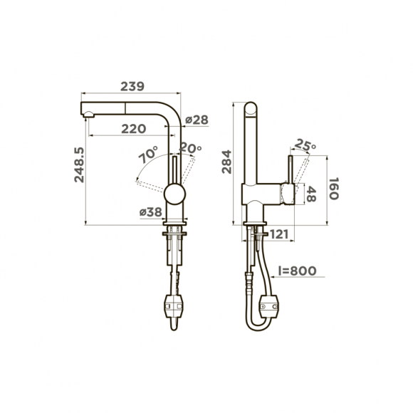 Omoikiri Смеситель Tanigawa-S-С 4994120, хром арт. 4994120