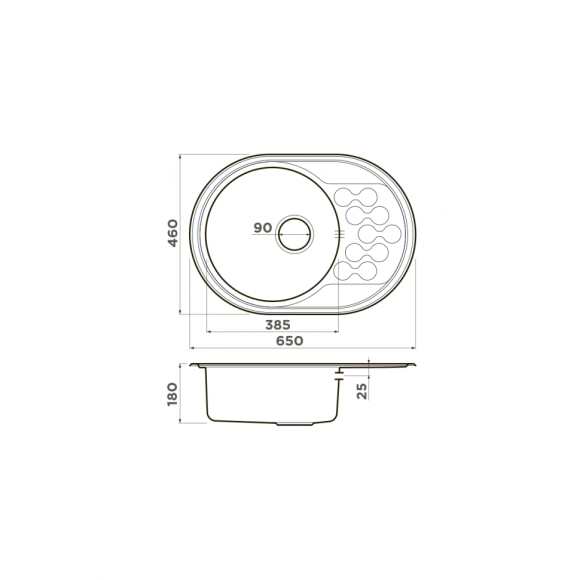 Omoikiri Кухонная мойка Kasumigaura 65-IN, нержавеющая сталь арт. 4993727 Omoikiri Кухонная мойка Kasumigaura 65-IN, нержавеющая сталь арт. 4993727