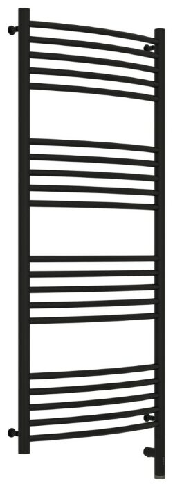 Электрический полотенцесушитель Богема 3.0 выгнутая 1200х500 МЭМ правый (матовый чёрный) Сунержа арт. 31-5803-1250
