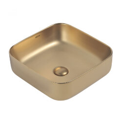 Abber Раковина накладная 385x385мм Rechteck, золото арт. AC2211MMG