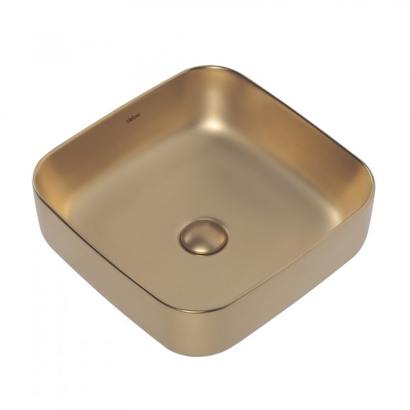 Abber Раковина накладная 385x385мм Rechteck, золото арт. AC2211MMG