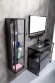 Boheme пенал высокий grey, полки стекло, Loft арт. 896-A
