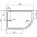 Cezares Акриловый поддон для душа Tray A Белый - TRAY-A-RH-100/80-550-15-W-L