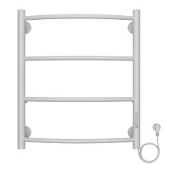 Azario Полотенцесушитель электрический 500/600 4 секции, диммер справа, белый, Verona арт. AZ04856W