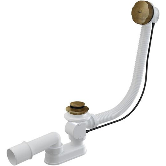 Alcaplast Слив-перелив полуавтомат, бронза арт. A55ANTIC-120-RU-01