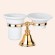 Tiffany World Настольный держатель с мыльницей и стаканом, керамика (бел), Harmony, золото TWHA141oro