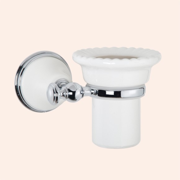 Tiffany World Подвесной cтакан, керамический (белый), Harmony, белый/хром TWHA109bi/cr Tiffany World Подвесной cтакан, керамический (белый), Harmony, белый/хром TWHA109bi/cr