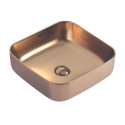 Abber Раковина накладная 385x385мм Rechteck, розовое золото арт. AC2211MRG