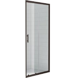 Cezares Душевая дверь в нишу ECO Черный. стекло прозрачное - ECO-O-BF-1-120-C-NERO
