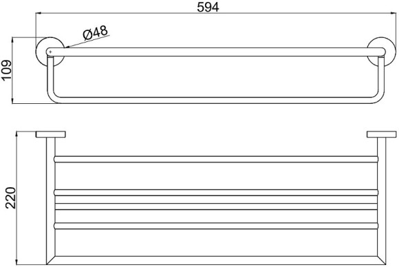 Allen Brau Полка для полотенец Priority, хром - 6.31014-00 Allen Brau Полка для полотенец Priority, хром - 6.31014-00