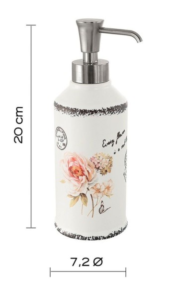 Gedy Настольный керамический дозатор с пластиковой помпой Clothilde, белый арт. CL80(02)