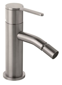 Emmevi однорычажный смеситель для биде с донным клапаном click-clack, из нержавеющей стали, Filoinox, никель арт. 85004/IN Emmevi однорычажный смеситель для биде с донным клапаном click-clack, из нержавеющей стали, Filoinox, никель арт. 85004/IN