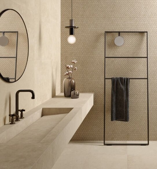 Italon Мозаика Beige Mosaico Cross 29.7х31.5, под бетон, цемент, камень Room - 620110000097