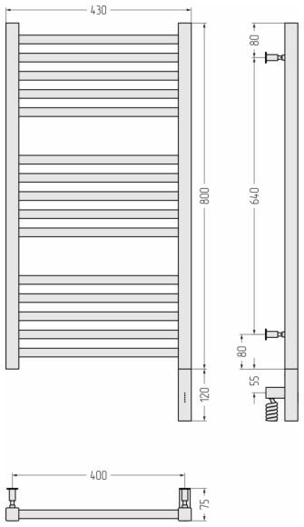 Электрический полотенцесушитель Модус 3.0 800х400 МЭМ правый (матовое золото) Сунержа арт. 032-5701-8040 Электрический полотенцесушитель Модус 3.0 800х400 МЭМ правый (матовое золото) Сунержа арт. 032-5701-8040