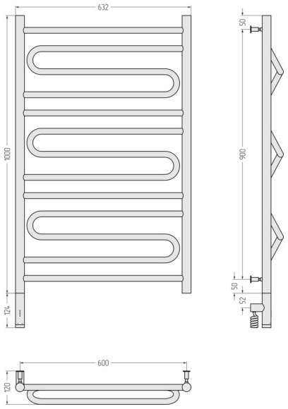 Электрический полотенцесушитель Элегия 3.0 1000х600 МЭМ левый (матовое золото) Сунержа арт. 032-5818-1060 Электрический полотенцесушитель Элегия 3.0 1000х600 МЭМ левый (матовое золото) Сунержа арт. 032-5818-1060