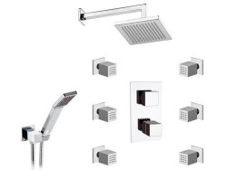 Remer Душевой комплект Wellness Qubika Thermo QT937S02, цвет: хром