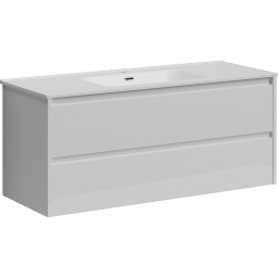 Sancos Тумба подвесная Libra 1190х450х500, c двумя ящиками оснащенными доводчиками, белый глянец, арт. LB120-1W