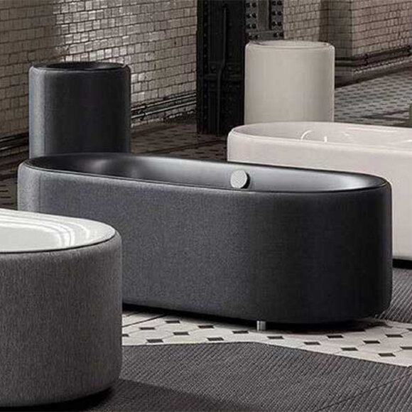 Bette Подиум текстильный для ванны Lux Oval Couture, черный арт. B804-853