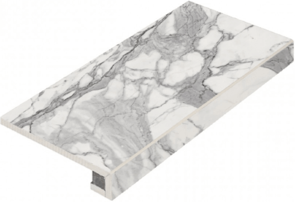 Italon Ступень Statuario Scalino Ang. Destro 33x120, под мрамор Charme evo - 620070001165
