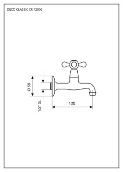 Emmevi кран, Deco Classic, бронза арт. 12006/BR Emmevi кран, Deco Classic, бронза арт. 12006/BR