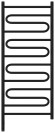 Электрический полотенцесушитель Элегия 3.0 1200х500 МЭМ левый (матовый чёрный) Сунержа арт. 31-5818-1250