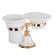 Tiffany World Настольный держатель с мыльницей и стаканом, керамика (бел), Harmony, белый/золото TWHA141bi/oro