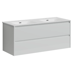 Sancos Тумба подвесная Libra 1190х450х500, c двумя ящиками оснащенными доводчиками, белый глянец, арт. LB120-2W