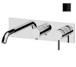 Remer Смесителей для ванны и душа Metrica MC54D2CFP скрытого монтажа, черный глянец Remer Смесителей для ванны и душа Metrica MC54D2CFP скрытого монтажа, черный глянец
