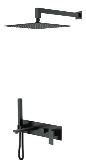 Душевая система Boheme Qubic Matt Black арт. 474-B
