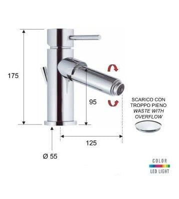 Remer Смеситель для биде, цвет: хром MINIMAL COLOR NR20