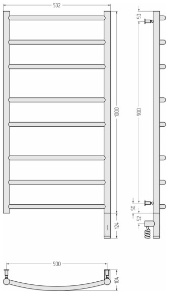 Электрический полотенцесушитель Галант 3.0 1000х500 МЭМ правый (золото) Сунержа арт. 03-5801-1050 Электрический полотенцесушитель Галант 3.0 1000х500 МЭМ правый (золото) Сунержа арт. 03-5801-1050