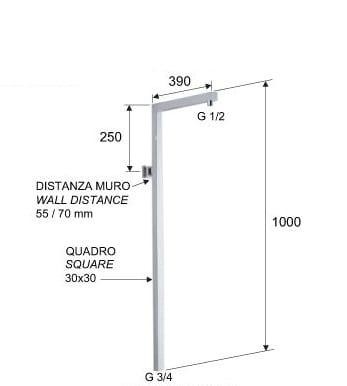 Remer Душевая стойка 329S, цвет: хром Remer Душевая стойка 329S, цвет: хром