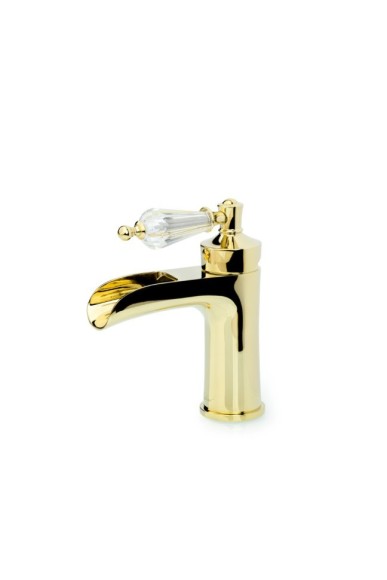 Boheme смеситель для раковины gold с прозрачным swarovski, Vogue арт. 211-SW