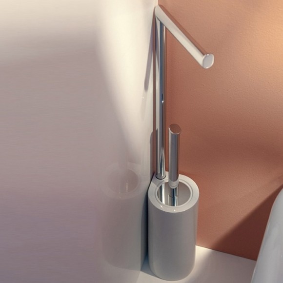 Стойка с аксессуарами, напольная Bertocci, Cento белая керамика/хром арт. 118 0120 0000